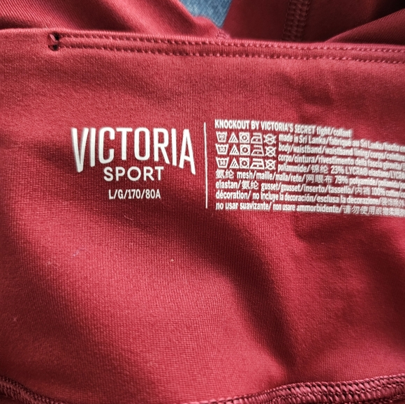 VICTORIA SPORT Knockout Women's Red Athletic Leggings, Tights - Picture 8 of 8